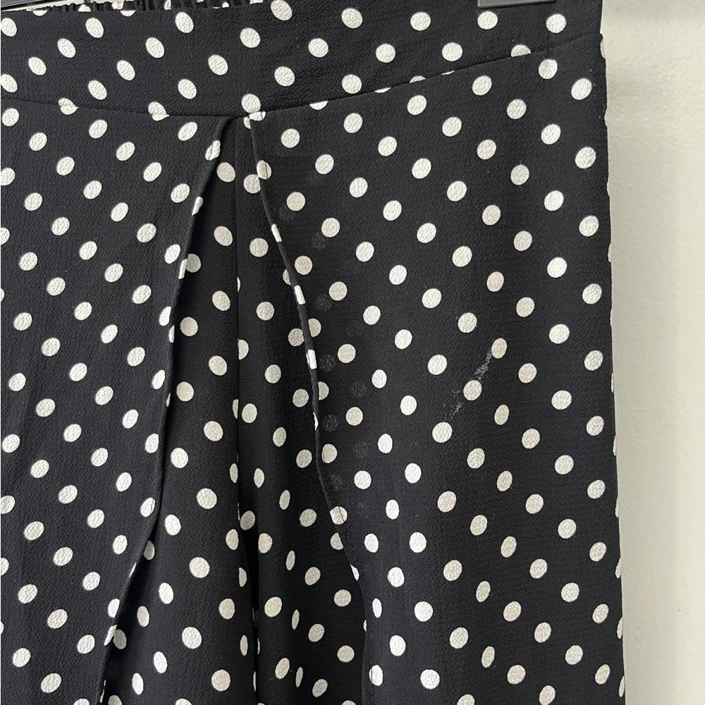 See You Monday Black and White Asymmetrical Polka Dot Skirt - Picture 3 of 4